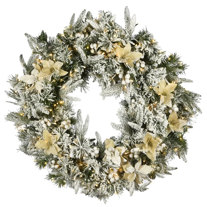 Christmas Cinnamon Rolls 30 in. Pre-Lit Frosted Colonial Fir Wreath with Dual Color LED Cosmic Lights Christmas Cinnamon Rolls 30 in. Pre-Lit Frosted Colonial Fir Wreath with Dual Color LED Cosmic Lights