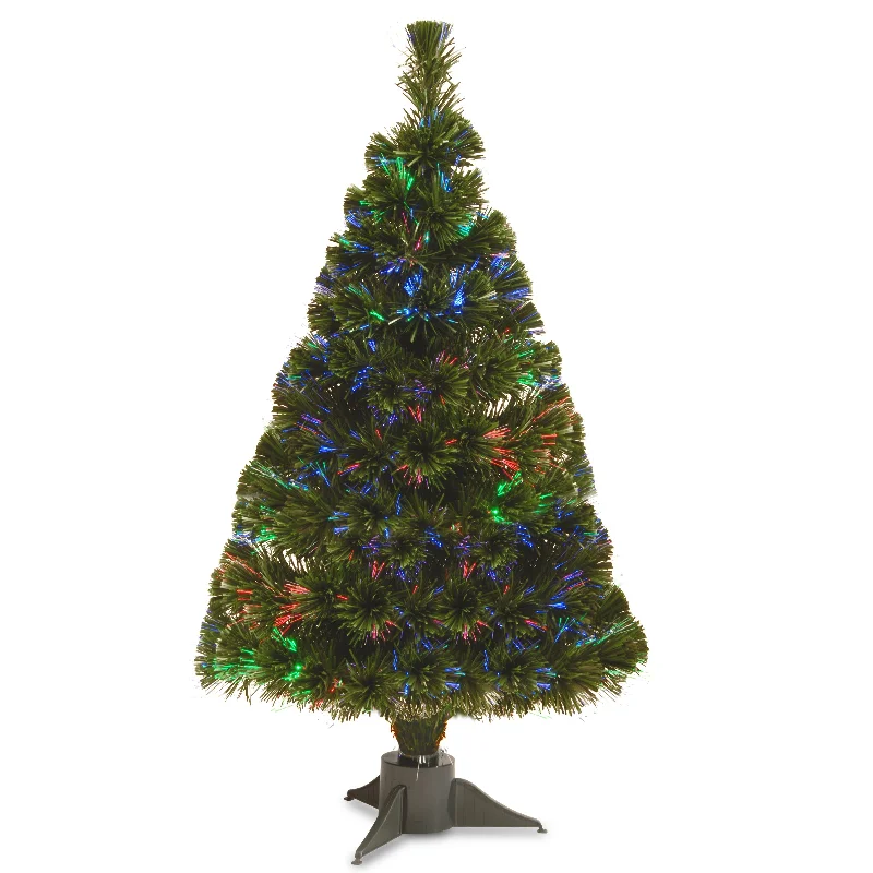 Christmas Presents Galore 32 in. Pre-Lit Fiber Optic Ice Tree