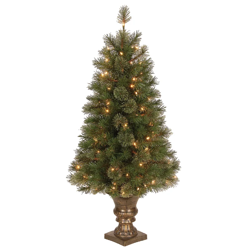 4 ft. Pre-Lit Atlanta Spruce Tree with Clear Lights