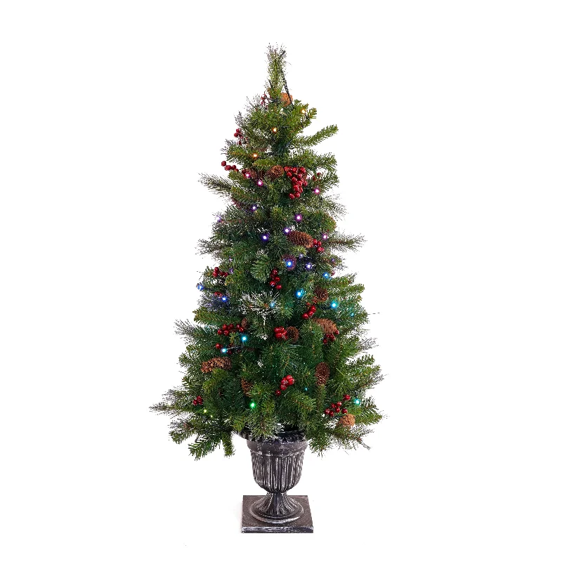 4 ft. Pre-Lit Crestwood Spruce Tree with Twinkly LED Lights