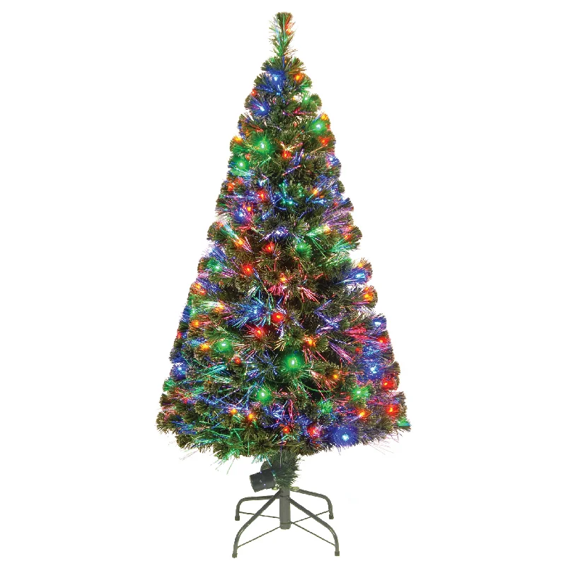 5 ft. Pre-Lit Fiber Optic Evergreen Tree with LED Lights