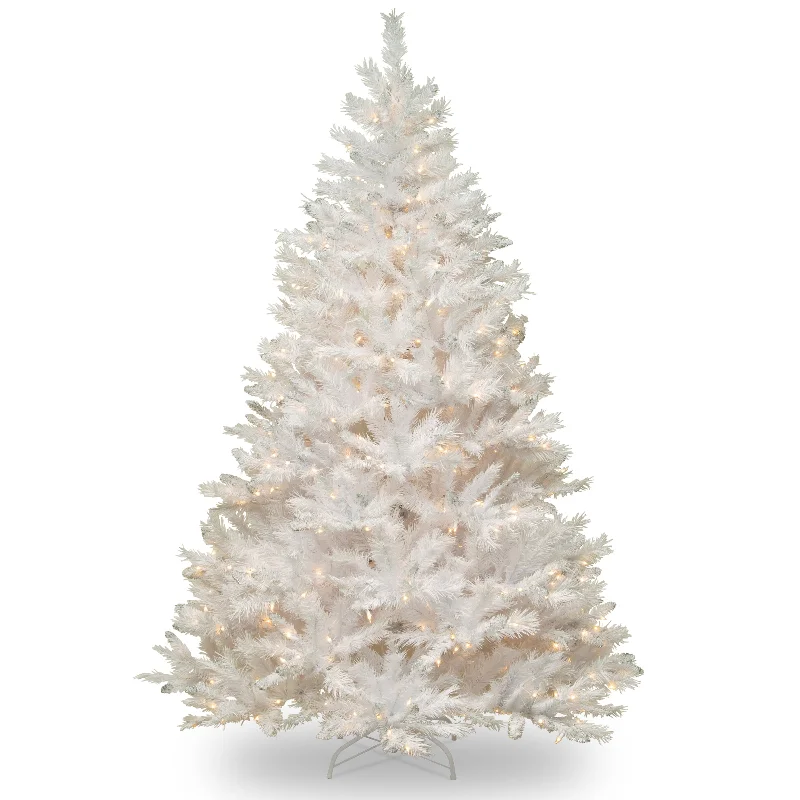 6.5 ft. Pre-Lit Winchester Pine White Tree with Clear Lights