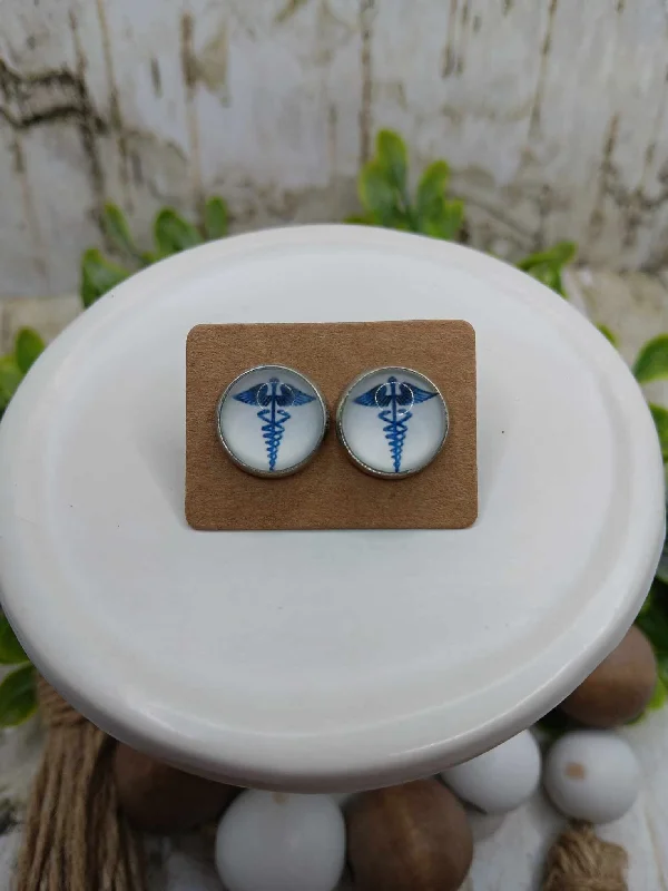 Blue Nurse Earrings