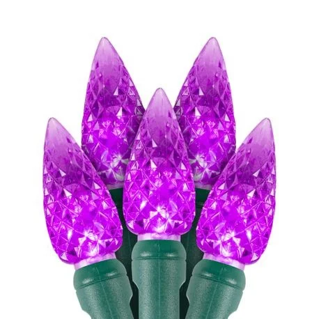 C6 LED Christmas Lights 35L Purple