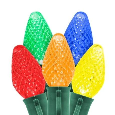 Christmas Snow Globe C7 LED 25L 8 Inch Spacing Strand Multi
