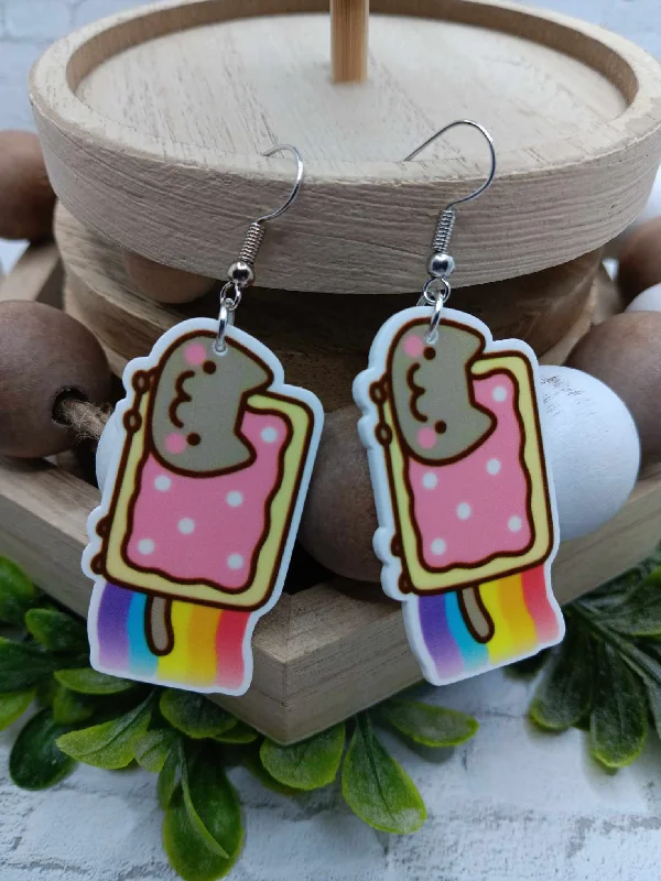 Cat Rainbow Earrings