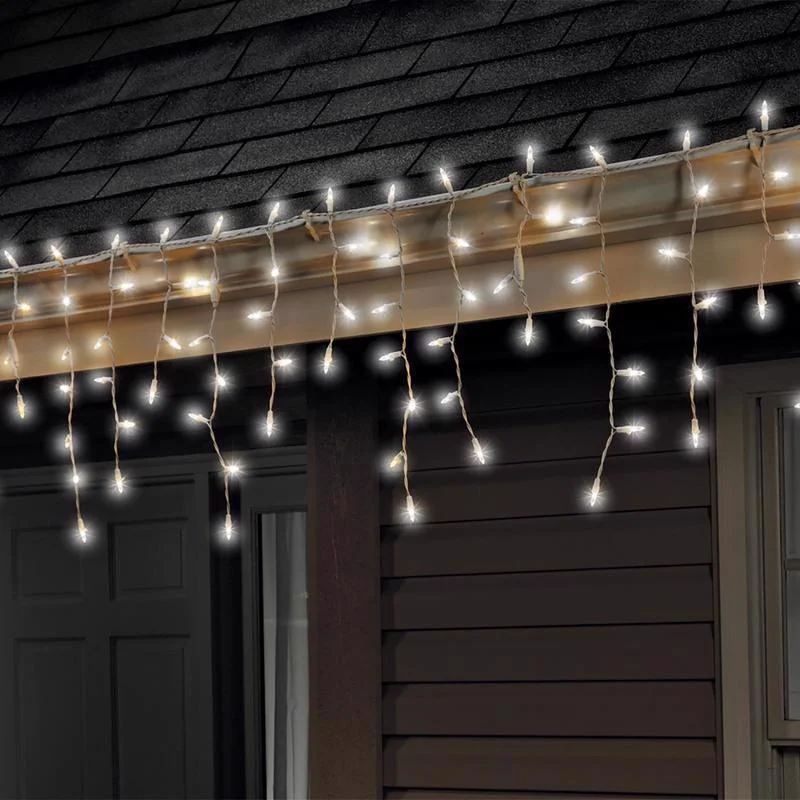 Celebrations Blue LED Mini Cool White 100 ct Icicle Christmas Lights 5.67 ft. (Pack of 12)