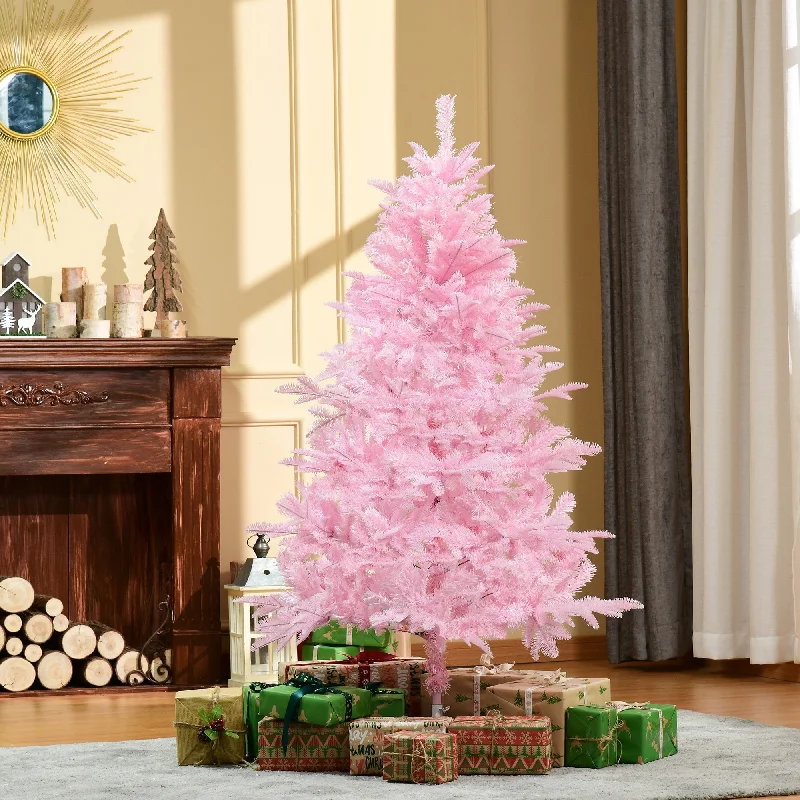 Christmas Time 5FT Pop-up Artificial Christmas Tree Xmas Holiday Tree Decoration Party Pink