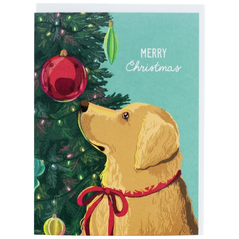 Dog & Ornament Christmas Card