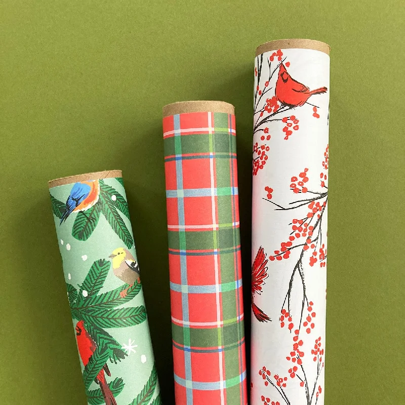 Festive Birds Gift Wrap Set