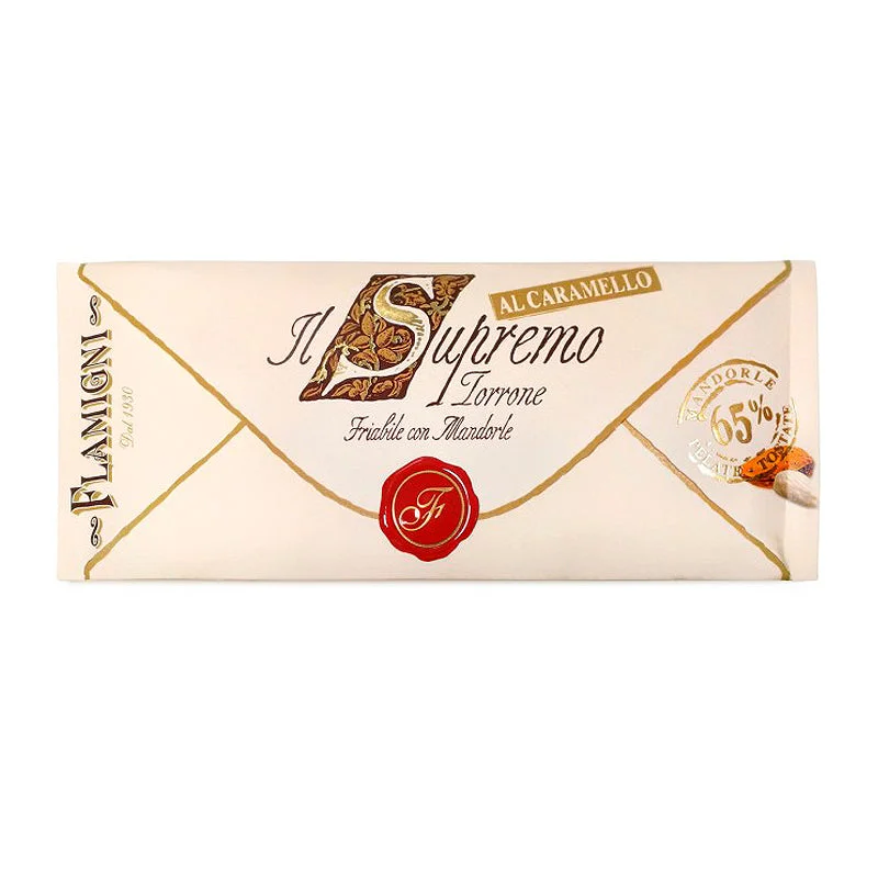 Flamigni Brittle Caramel Nougat with 65% Almonds