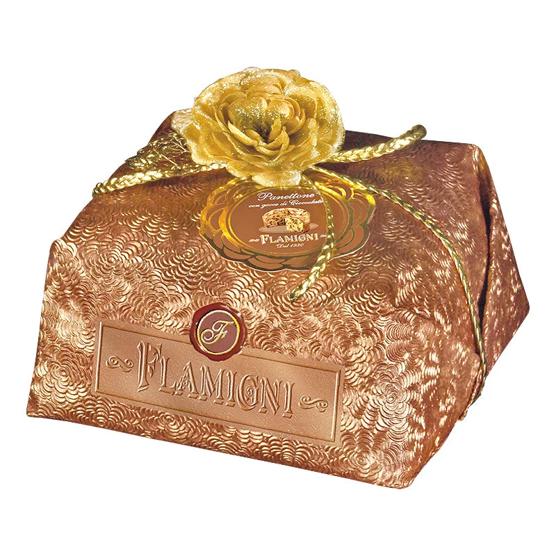 Flamigni Chocolate Panettone ~ Bronze Wrap