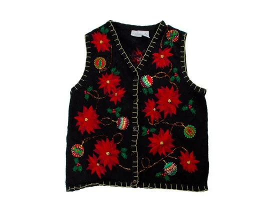 Flowers And Ornaments-Small Christmas Sweater