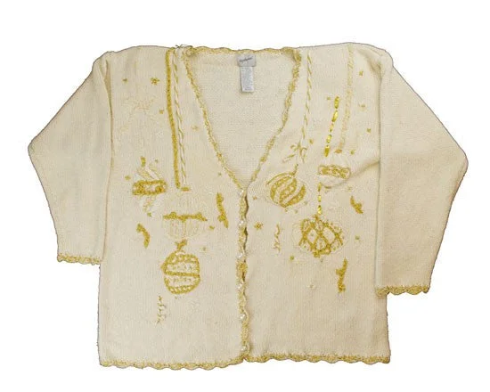 Gold, A Sweaters Best Friend-Large Christmas Sweater