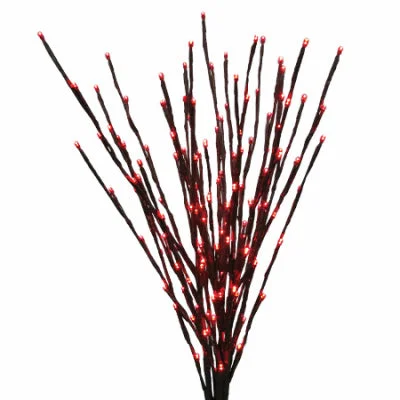 LED Branch Light, Brown With 140 Red Lights, 36-In.