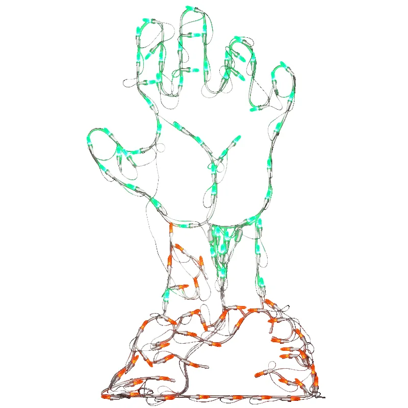 Christmas Handmade Decorations Halloween Lighted Sign Decoration, White, Zombie Hand, LED Lights, Plug In, 3 Feet Christmas Handmade Decorations Halloween Lighted Sign Decoration, White, Zombie Hand, LED Lights, Plug In, 3 Feet
