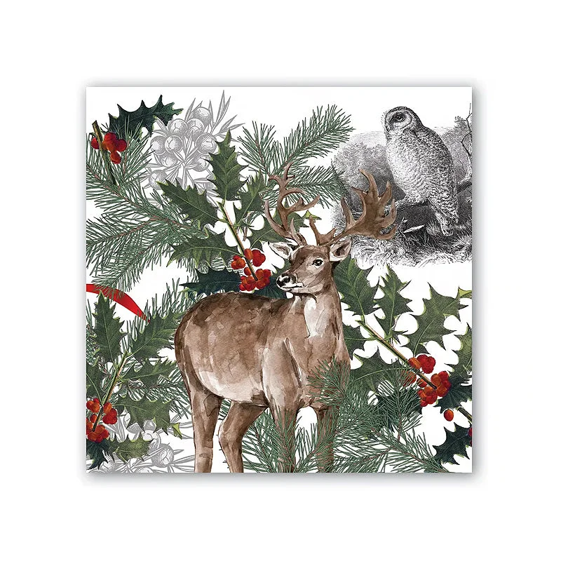 Michel Design Works Cocktail Napkins ~ Winter Woodland