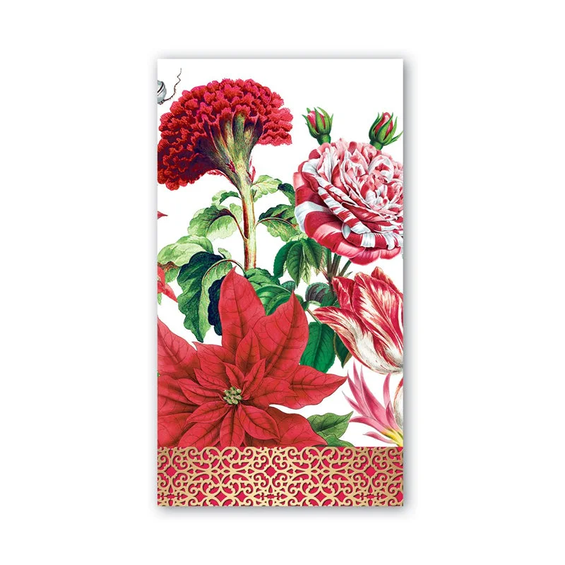 Michel Design Works Hostess Napkins ~ Christmas Bouquet