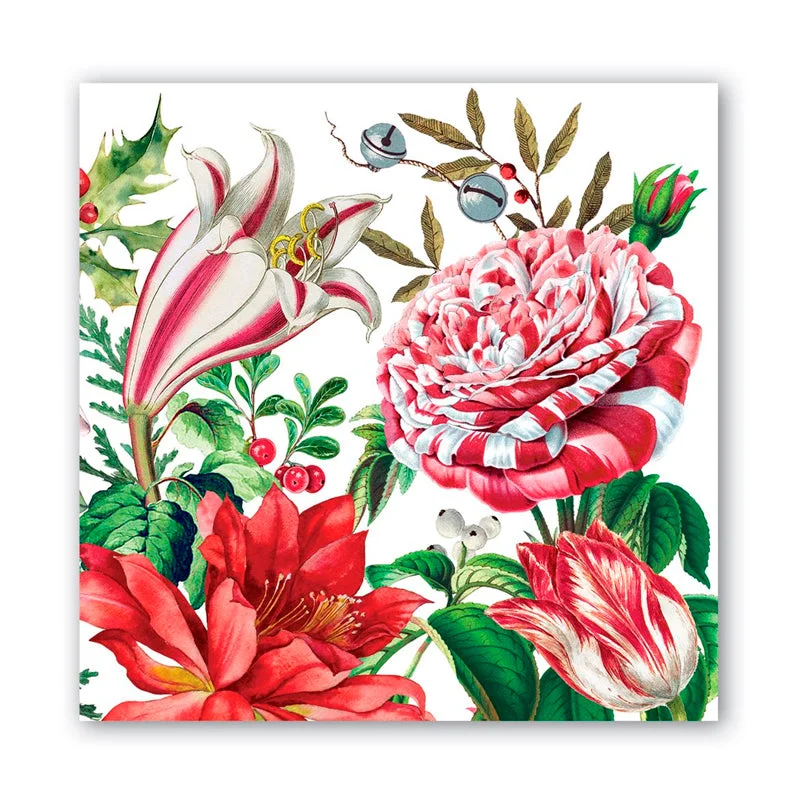 Michel Design Works Luncheon Napkins ~ Christmas Bouquet