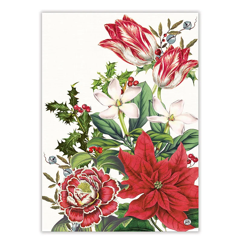 Michel Design Works Tea Towel ~ Christmas Bouquet