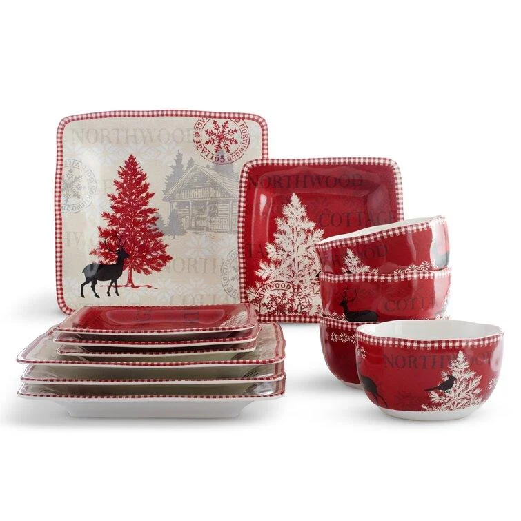 Northwood Cottage 12 Piece Dinnerware Set, Service for 4