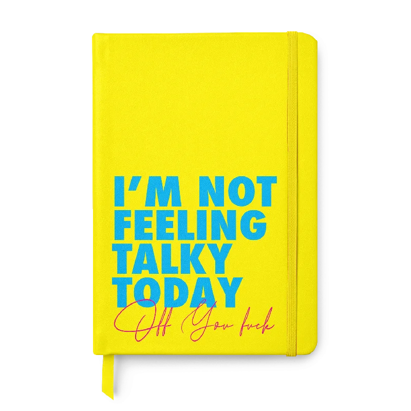 Not Talky Off You Fuck Leather Style Notebook