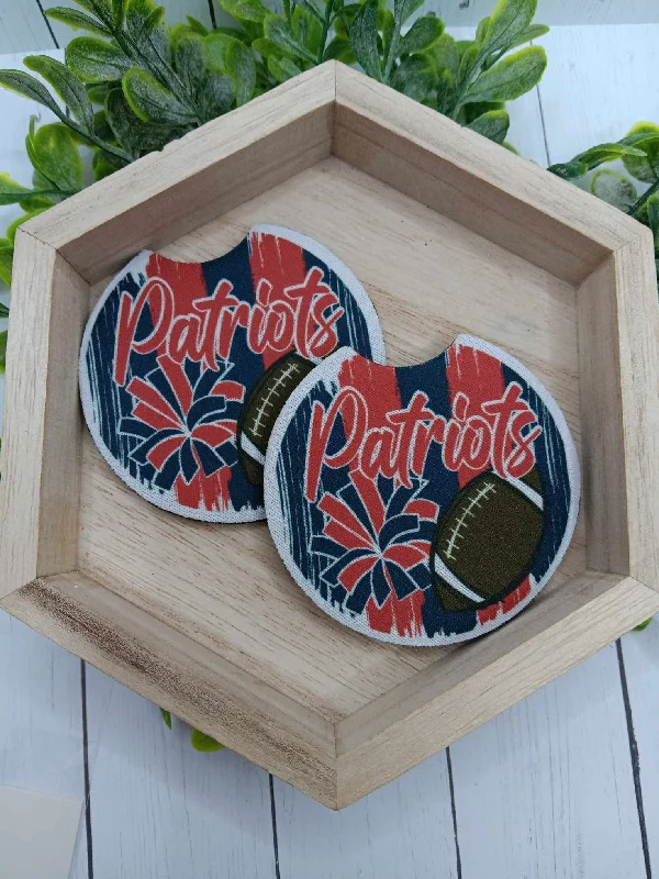 Patriots Themed Car Coaster Set