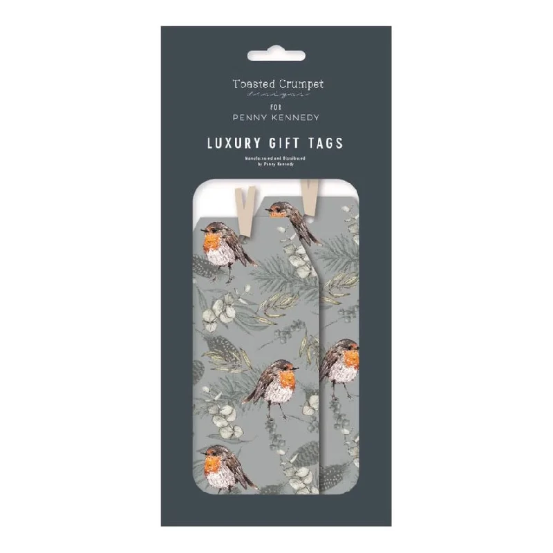 Penny Kennedy Robin Christmas Gift Tags