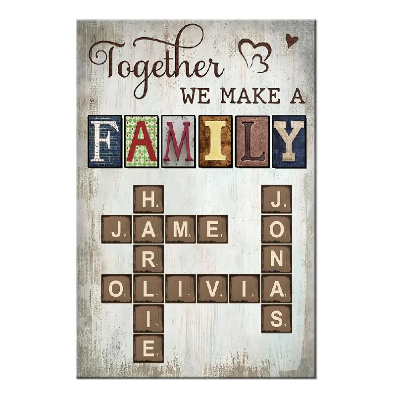 Personalized Family Crossword Art Poster 36314