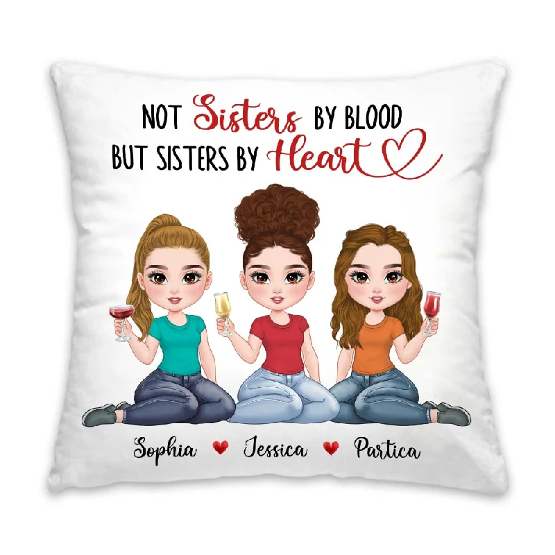 Personalized Gift For Friends Sisters By Heart Pillow 34953