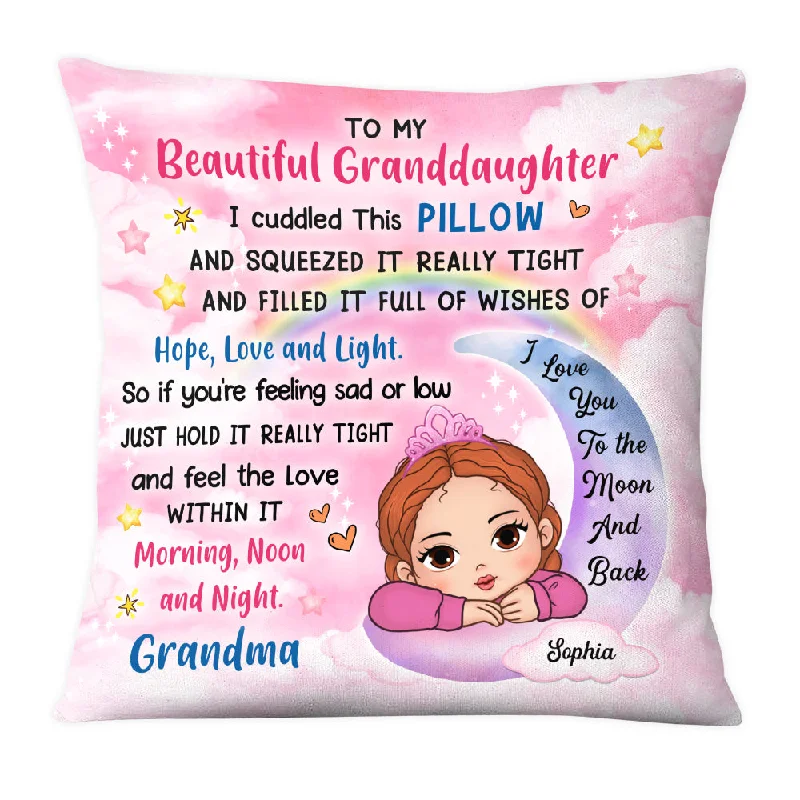 Personalized Gift For Granddaughter To My Granddaughter Kid Moon Pillow 31276