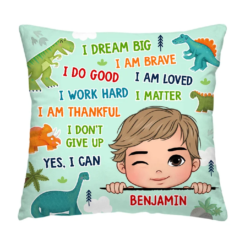 Personalized Gift For Grandson I Dream Big Pillow 32063