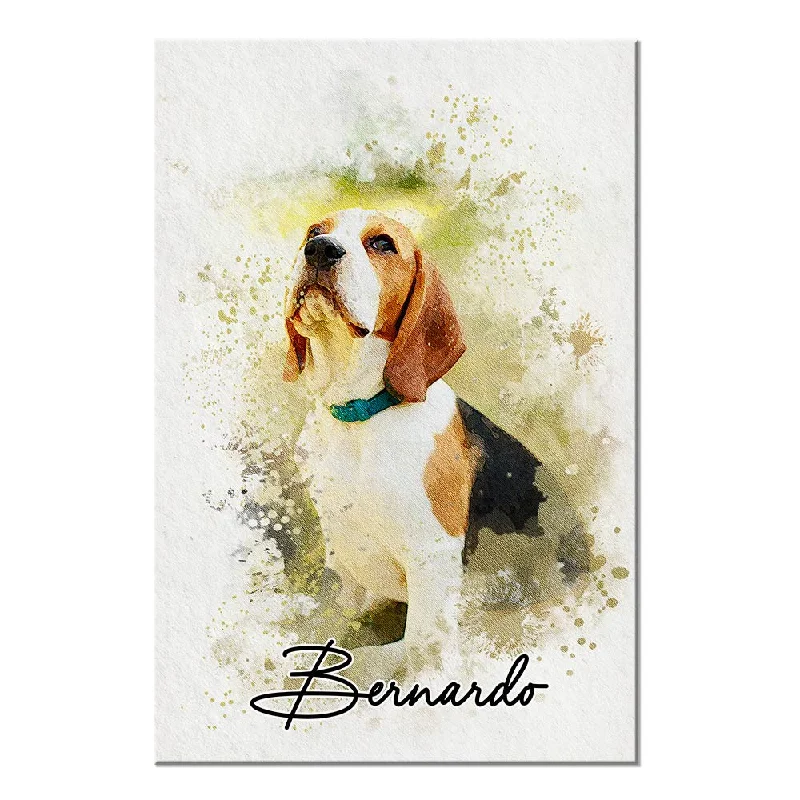 Personalized Watercolor Pet Poster From Photo, Gift For Pet Owners, New Pet Gift, Pet Memorial Gift 36637