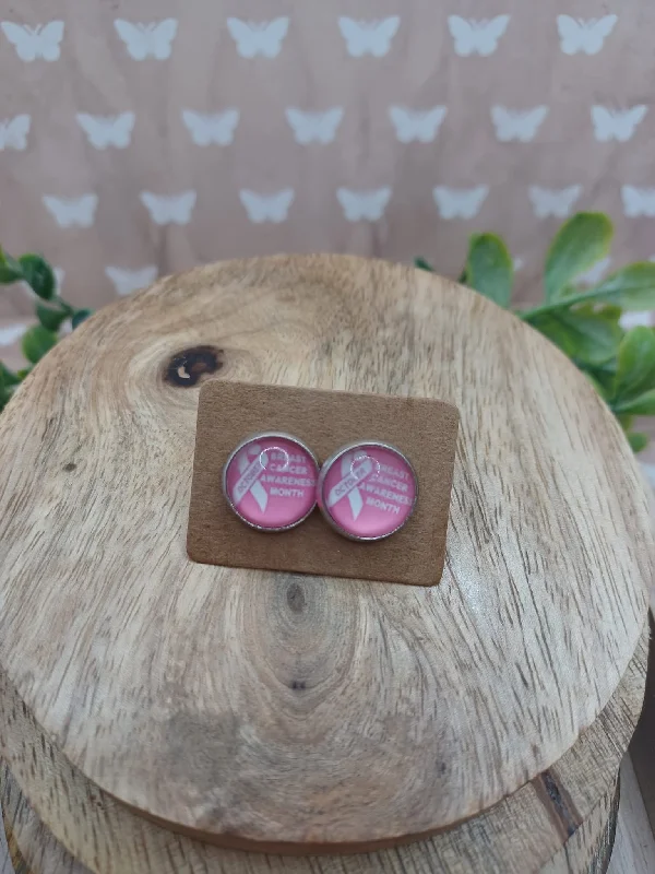 Pink Ribbon - Breast Cancer Awareness Earrings