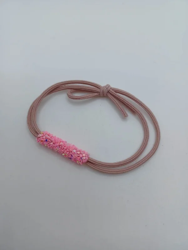 Christmas Gifting Season Pink Stretch Style Bracelet w/ Druzy Accent
