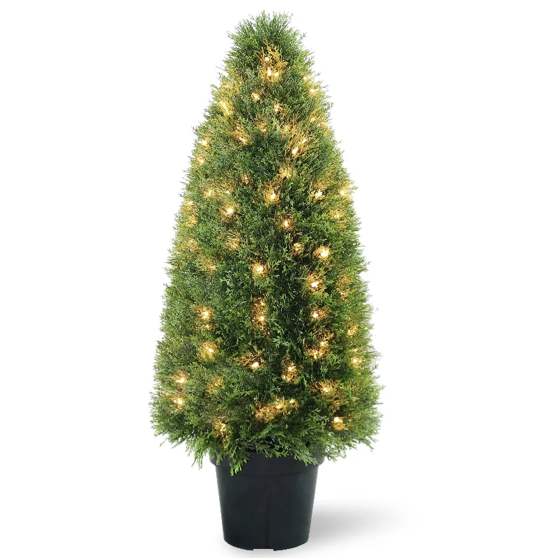 Pre-Lit 36" Artificial Upright Juniper