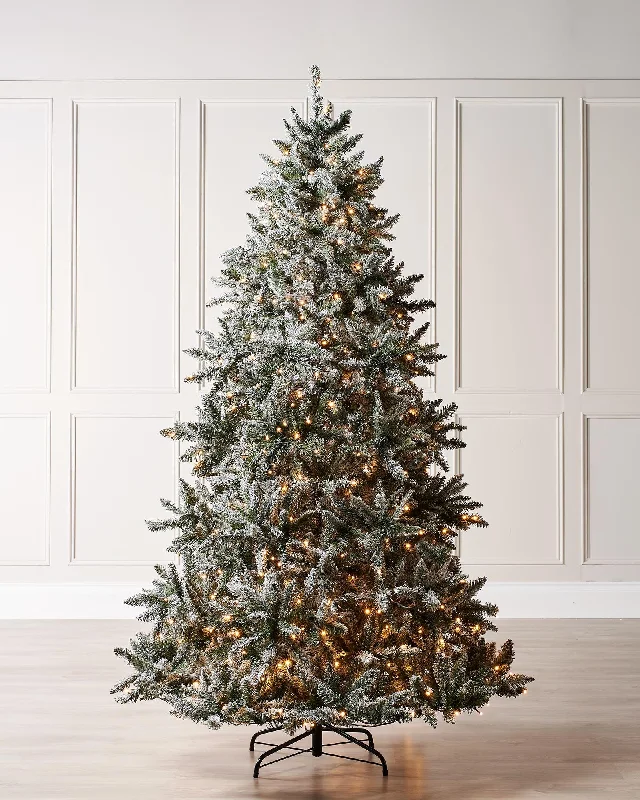 Pre-Lit Full Bodied Snow Flocked Christmas Tree, 5 ft