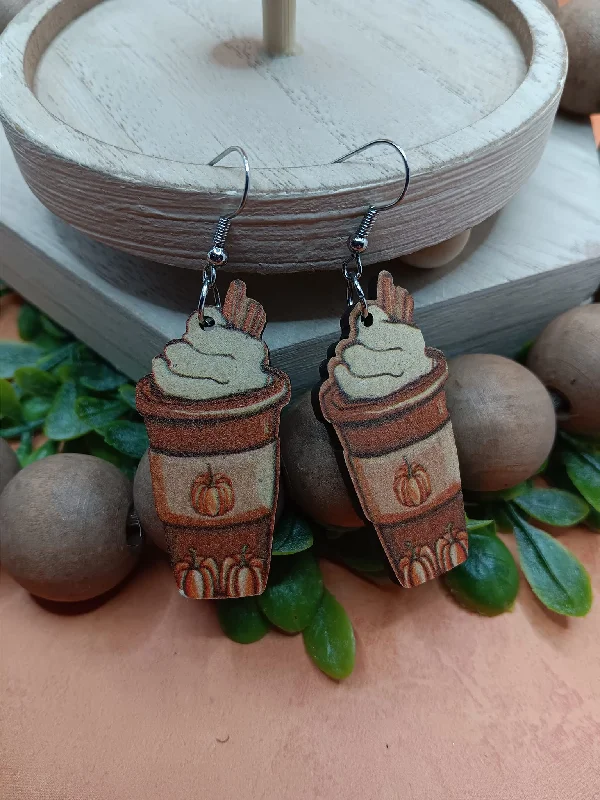 Pumpkin Spice Coffee Earrings