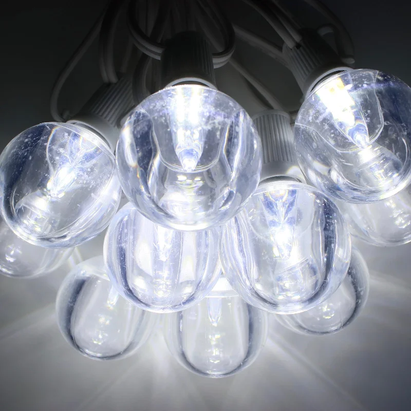 G50 Pure (Cool) White Smooth LED  Bulbs E17 Bases (SMD) (25 Pack)