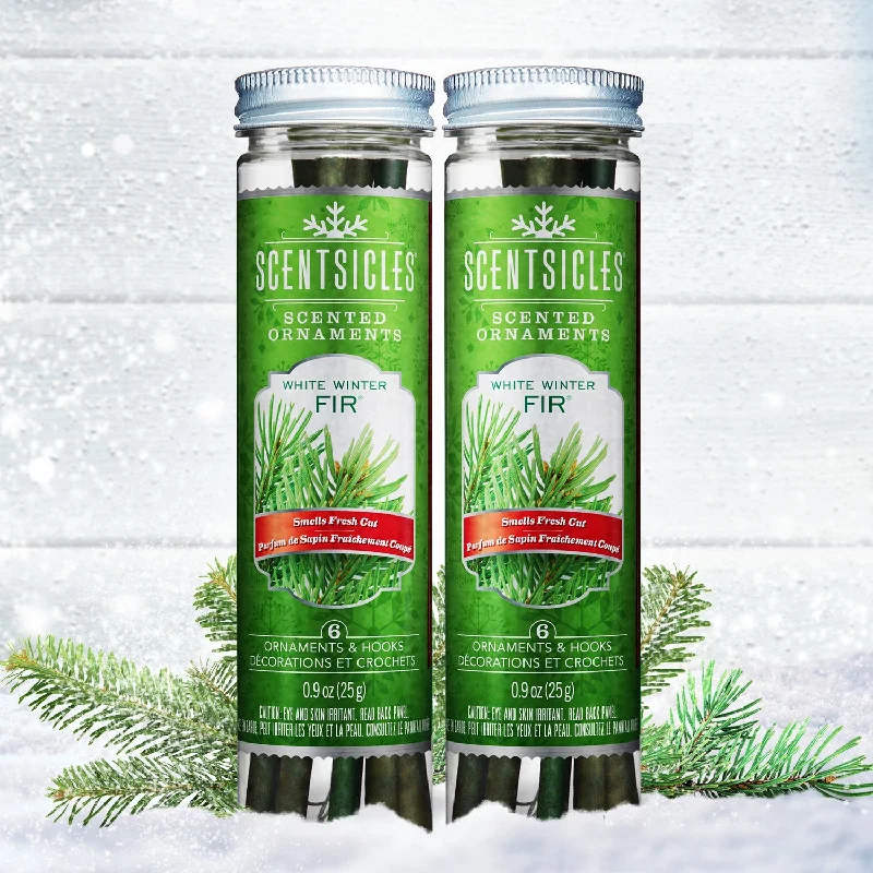 Christmas Santa Hat Scented Ornaments, 2 Pack- 6ct Bottle, White Winter Fir, Fragrance-Infused Paper Sticks Christmas Santa Hat Scented Ornaments, 2 Pack- 6ct Bottle, White Winter Fir, Fragrance-Infused Paper Sticks