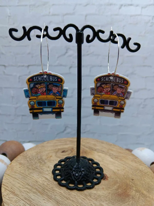 School Bus Earrings