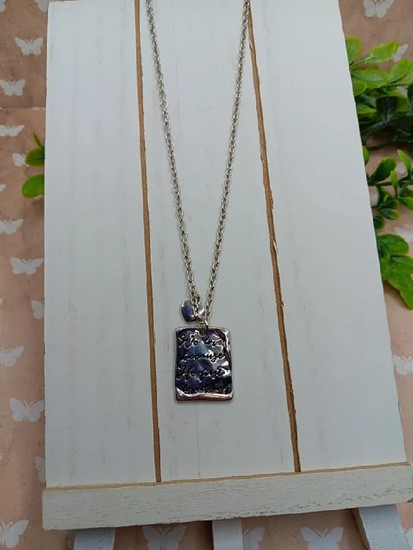 Christmas Presents Galore Silver Necklace w/ Inspirational Pendant "We love because He first loved us." Christmas Presents Galore Silver Necklace w/ Inspirational Pendant "We love because He first loved us."