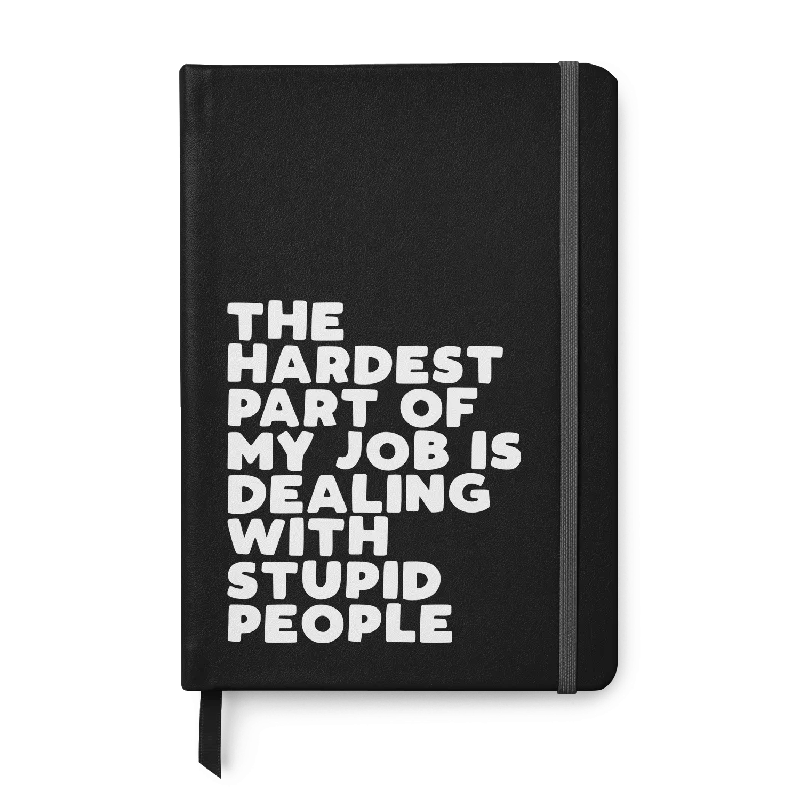 Stupid People Leather Style Notebook