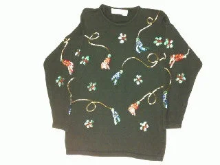 Swirling Sequins-Medium Christmas Sweater