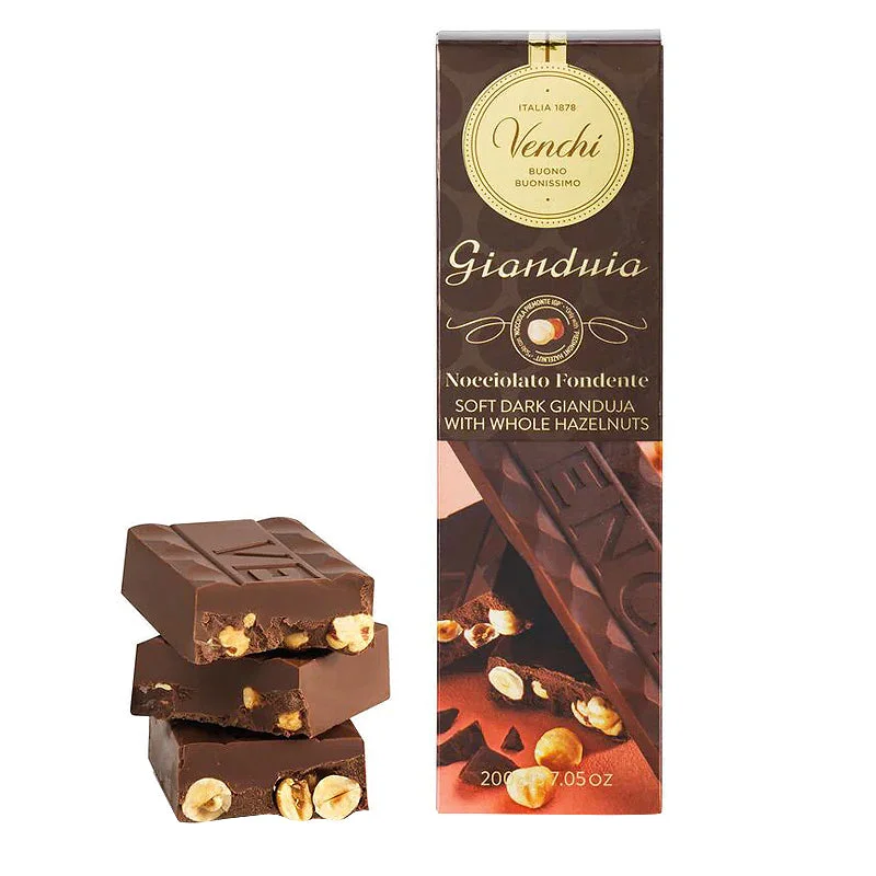 Venchi Dark Gianduja with Hazelnuts Soft Bar