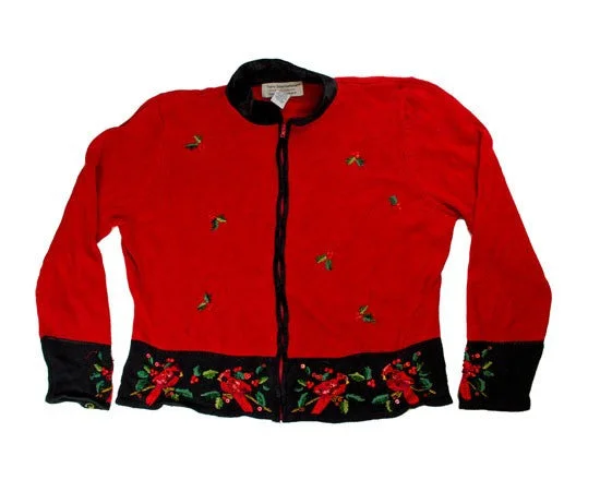 Winter Birds-Medium Christmas Sweater