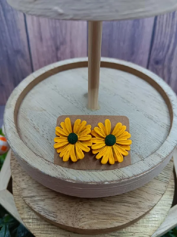 Yellow Flower Earrings