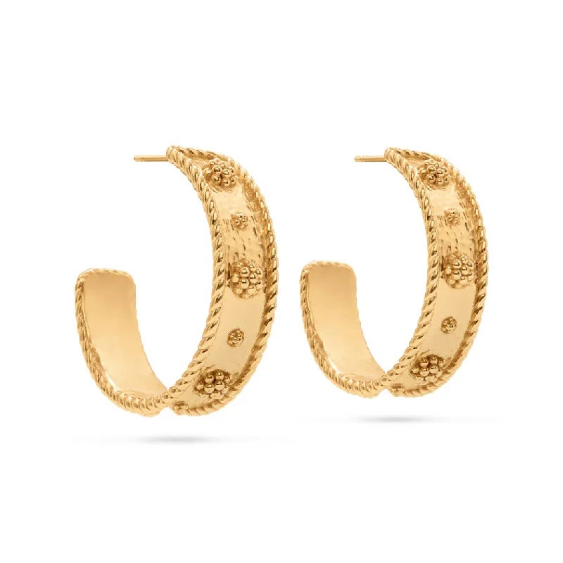 Berry Classic Medium Hoop Earrings - Gold