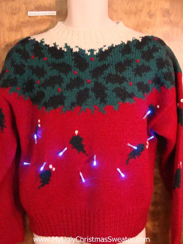 Christmas Santa Surprise Best Unique 2sided Crazy Christmas Sweater with Lights