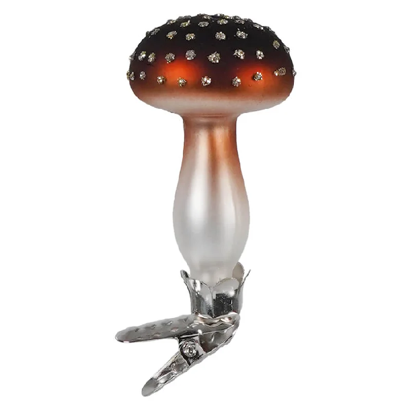 Brown Mini Mushroom Clip-On Ornament